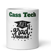 Load image into Gallery viewer, Front view. Cass Tech in green lettering. 2023 grad in black.