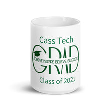 Load image into Gallery viewer, Cass Tech Grad 2021 - Green & White Glossy Mug