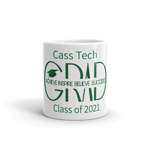 Cass Tech Grad 2021 - Green & White Glossy Mug
